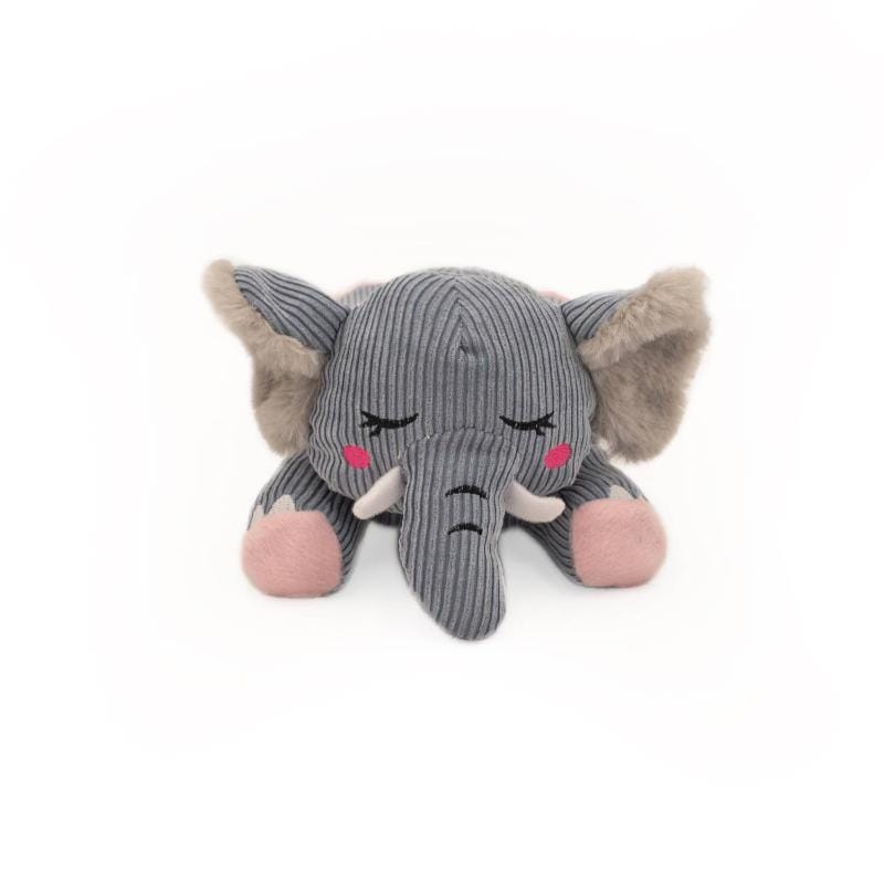 ZippyPaws dog toys Snooziez with Shhhqueaker Elephant Dog Toy