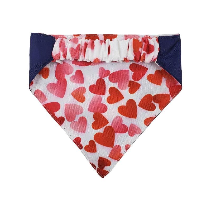 Barker's Bowtique Bandanas Love/Scattered Hearts Two-Sided Dog Bandana