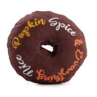 Haute Diggity Dog dog toys Fall Pupkin Spice Donut Plush Squeak Dog Toy