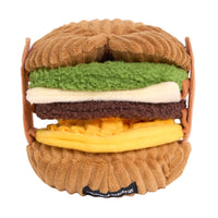 ZippyPaws dog toys Snufflerz Stacks Breakfast Sandwich Interactive Plush Dog Toy