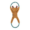 Christmas Holiday Season RopeTugz Reindeer Green Rope Plush Squeaky Tug Dog Toy
