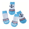 TM - DEVELOP STAR Pet Socks LG Anchor Blue Non-Skid Bottom Warm Pet Socks - 4pc