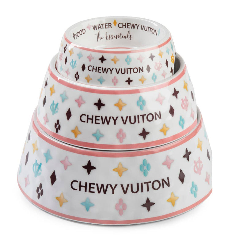 White Chewy Stylish Pet Bowl in 3 Sizes