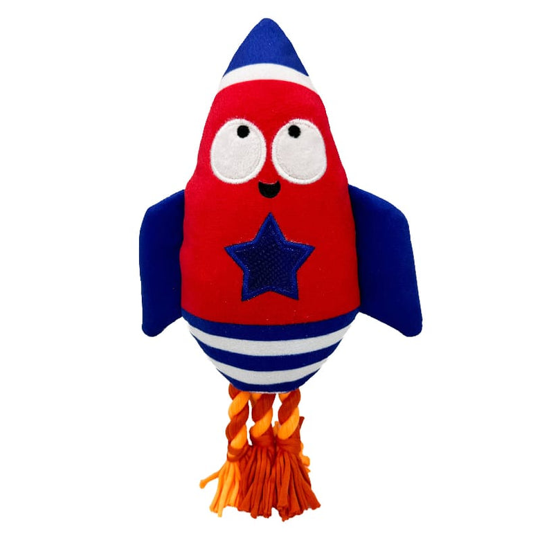Huxley & Kent Dog Toys SM Rocket Man Plush Squeak Dog Toy - 2 Sizes