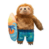 Makin' Waves Summer Beach Surf Sloth Plush Squeaky Dog Toy