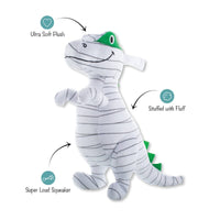 Petshop by Fringe Studio dog toys Keepin' It Under Wraps Mummy Rex Plush Squeak Dog Toy