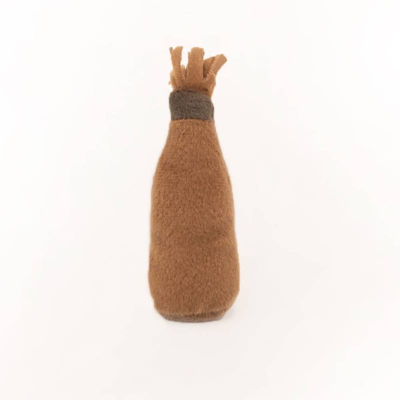 ZippyClaws Cat Toys Cat Crusherz Brown Whiskey Plush Cat Toy