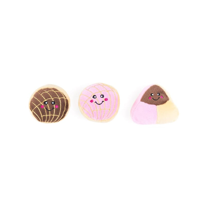 ZippyPaws dog toys Pan Dulce Miniz Dog Toy Set - 3 Pack