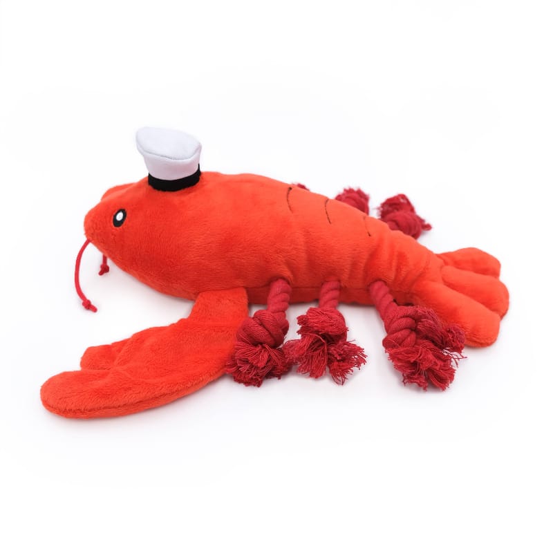 ZippyPaws dog toys Luca the Lobster Playful Pal Plush Squeaky Dog Toy