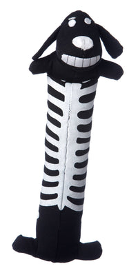Multipet dog toys Halloween Skeleton Black Squeaky Loofa Dog Toy 12"