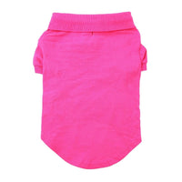 Doggie Design Tee's SM Raspberry Sorbet Solid Collared Dog Polo Shirt