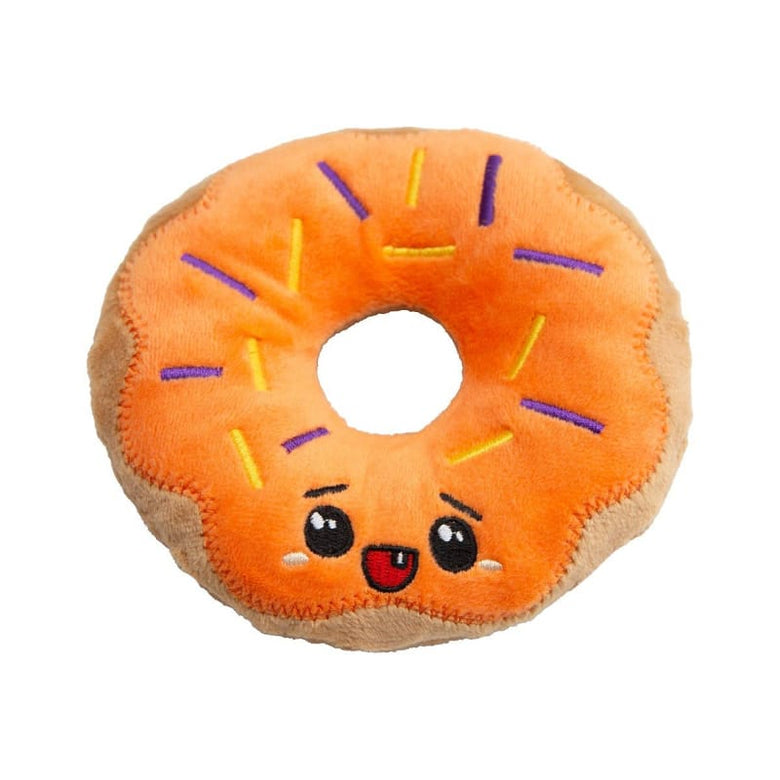 SnugArooz dog toys Spooky Halloween Orange Donut Plush Squeak Dog Toy
