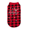 Barker's Bowtique Tee's XS Ho Ho Ho Red Plaid Christmas Holiday Pet Tank