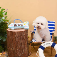 Hugsmart Products Inc dog toys Beach Daze Rope Sign Plush Dog Toy