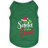 Parisian Pet® Tee's 2XS Dear Santa, Define Good Green Christmas Holiday Embroidered Dog T-Shirt