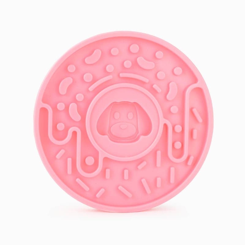 Hugsmart Products Inc Bowls - Feeders Donut Pink Slow Feeder Dog Lick Mat