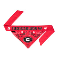 GA Georgia Bulldogs Reversible Red Pet Bandana