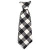 Black & White Check Buffalo Neck-Tie Pet Collar Attachment - 2 Sizes