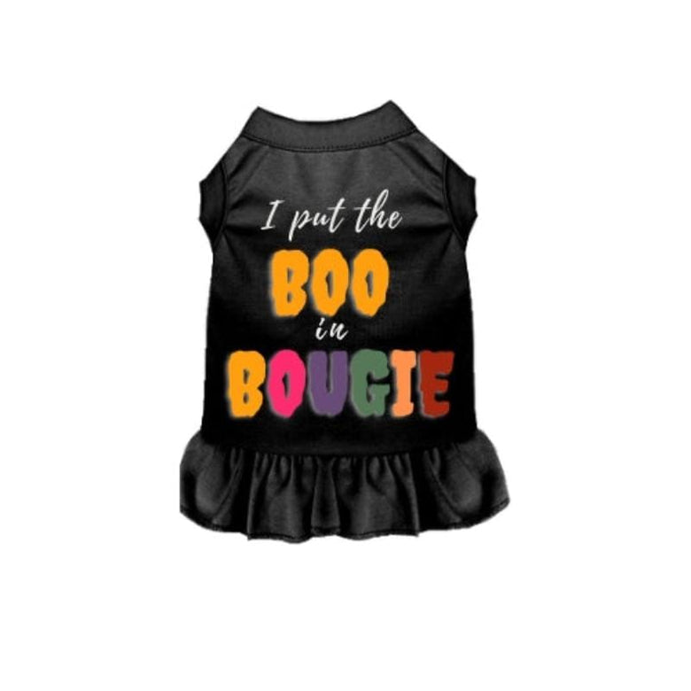 Bark Fifth Avenue dog apparel XS I Put the BOO in Bougie Black Pet Dress