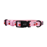 SASSY WOOF COLLARS SM Mon Cherry (Fruits) Pink Adjustable Dog Collar