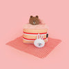 Brown & Friends Pink Birthday Cake Burrow Interactive Plush Squeaky Dog Toy Set - 3 Pc
