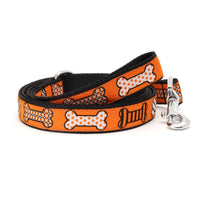 The Worthy Dog The Worthy Dog - Halloween Bones Lead: Orange / Small