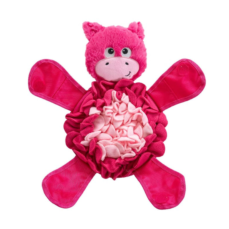 Outward Hound dog toys Snuffle Palz Pink Pig Interactive Treat Puzzle Dog Toy