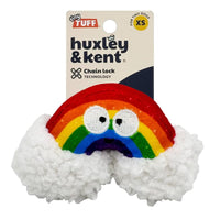 Huxley & Kent Dog Toys Tiny Tuff Happy Rainbow Plush Squeak Dog Toy