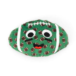 The Worthy Dog Cat Toys Football Smiles Green Plush Cat Toy