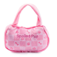 Haute Diggity Dog dog toys Pink Checker Chewy Handbag Plush Squeak Dog Toy - 2 Sizes