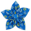 Menorah Hannukah Blue Flower Holiday Pet Collar Attachment - 2 Sizes