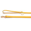 Neighborwoof Leashes Canary Yellow Handcrafted Leather Gold Hardware Dog Leash: 3/4"