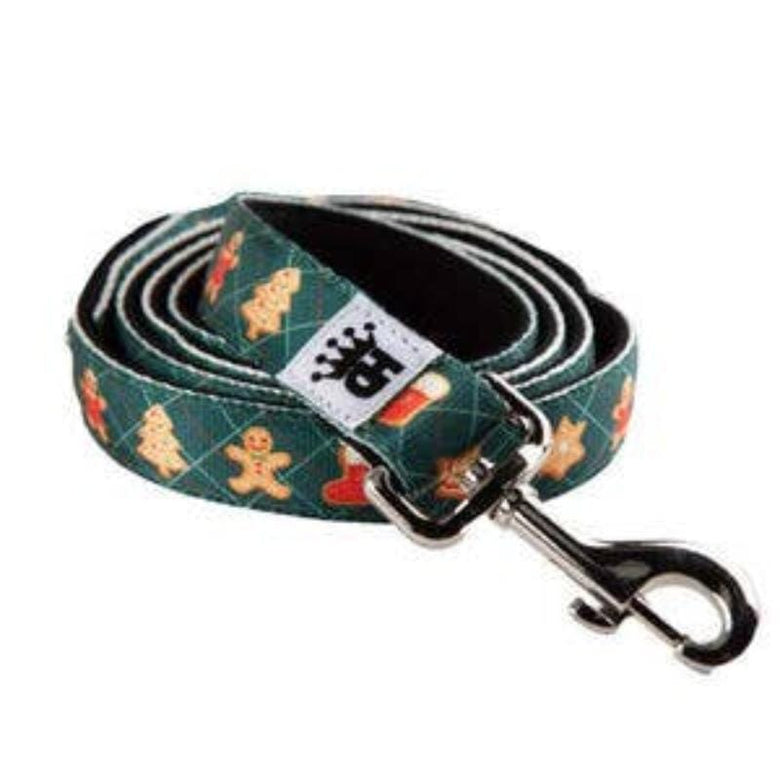 Barker's Bowtique Leashes Christmas Gingerbread Adjustable Dog Leash