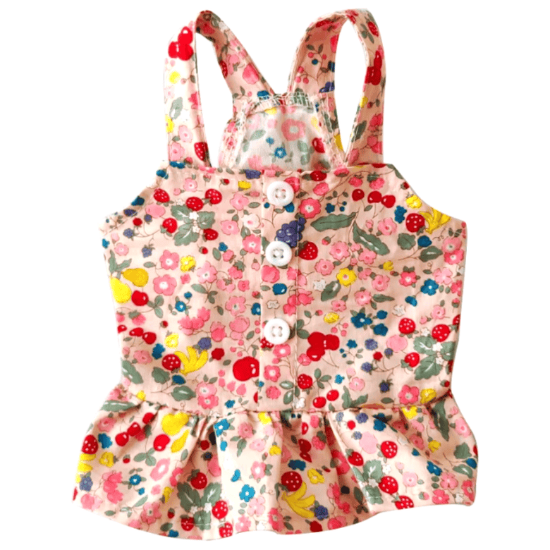 AE Dog Apparel SM Spring Flowers & Berries Pink Pet Dress