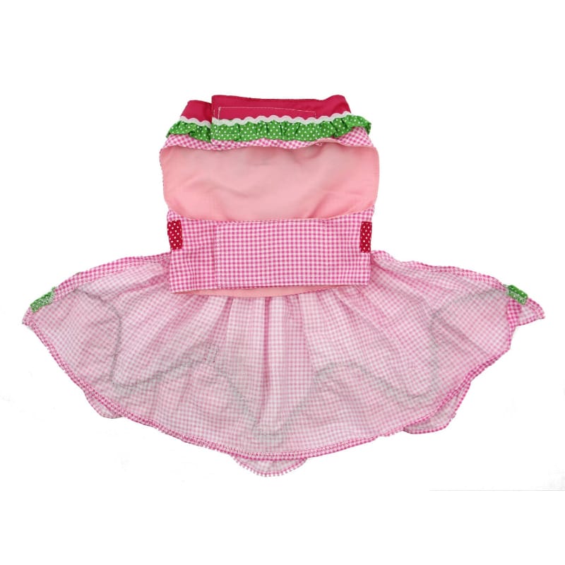 Doggie Design Dog Apparel Pink Watermelon Dog Harness Dress w/ Matching Leash