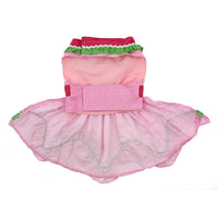 Doggie Design Dog Apparel Pink Watermelon Dog Harness Dress w/ Matching Leash