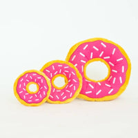 Zippypaws dog toys Strawberry Donutz Sprinkles Squeaky Dog Toy - 3 Sizes