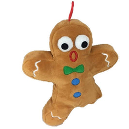 Christmas Holiday Ginger Snapped Plush Squeak Dog Toy - Lg