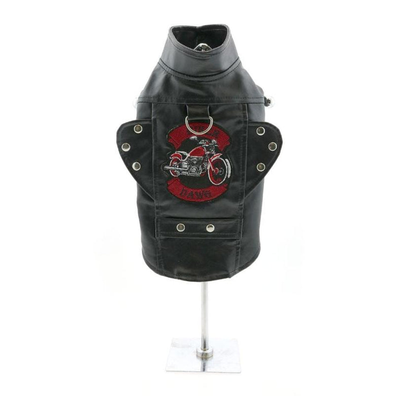 Doggie Design, Inc. Jackets-Coats XS Biker Dawg Dog Jacket in Black