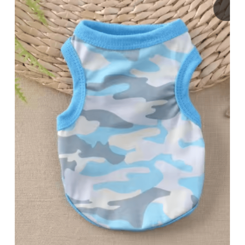 AE - PETCIRCLE dog apparel Blue / XS Camo Pet Tee - Blue, Black, and Pink