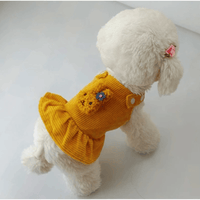 AE dog apparel Corduroy Easter Bunny Spring Dog Dress - Yellow or Pink