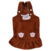 AE dog apparel SM Corduroy Bear Dog Dress