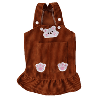AE dog apparel SM Corduroy Bear Dog Dress