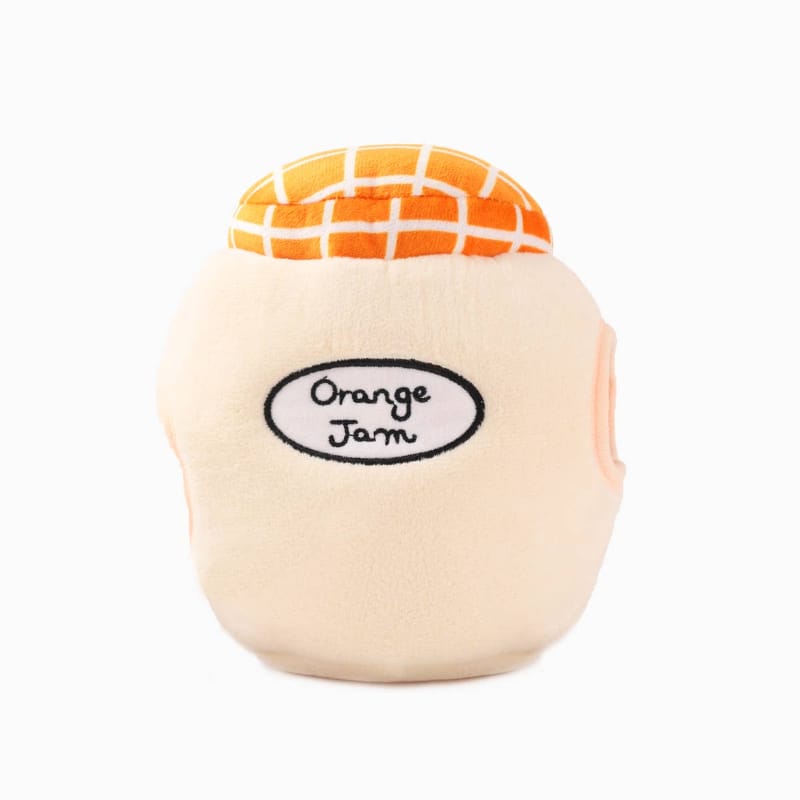 Hugsmart Products Inc dog toys Food Party Orange Jam Interactive Plush Dog Toy Set - 4 Pc