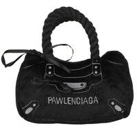 Chomp Haus Dog Toys Pawlenciaga Bag Plush Squeaky Black Dog Toy