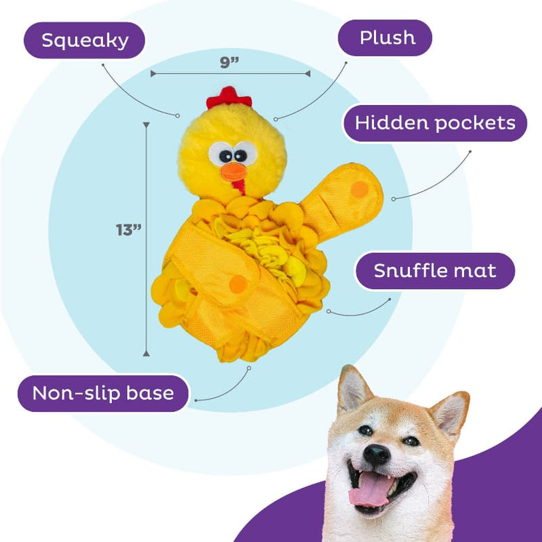 Outward Hound dog toys Snuffle Palz Chicken Interactive Puzzle Plush Dog Toy