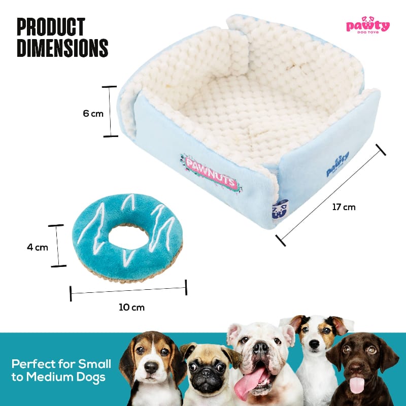 PAWTY Dog Toys dog toys Pawnuts Plush Colorful Donuts Interactive Plush Dog Toy Set - 4 Pc