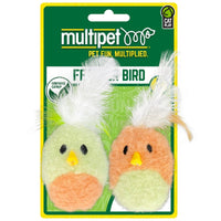 Multipet Cat Toys Feather Bird w/ Ctnp Cat Toy Set - 2pk