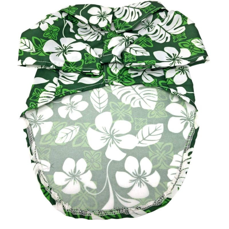 Doggie Design dog toys Hawaiian Tropical Green Camp Dog Shirt