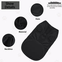 TM - PAIAITE Dog Apparel Red Heart Paw Prints Black Dog Tee